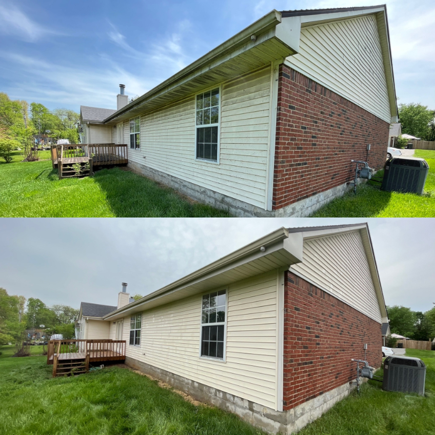 House washing deck cleaning