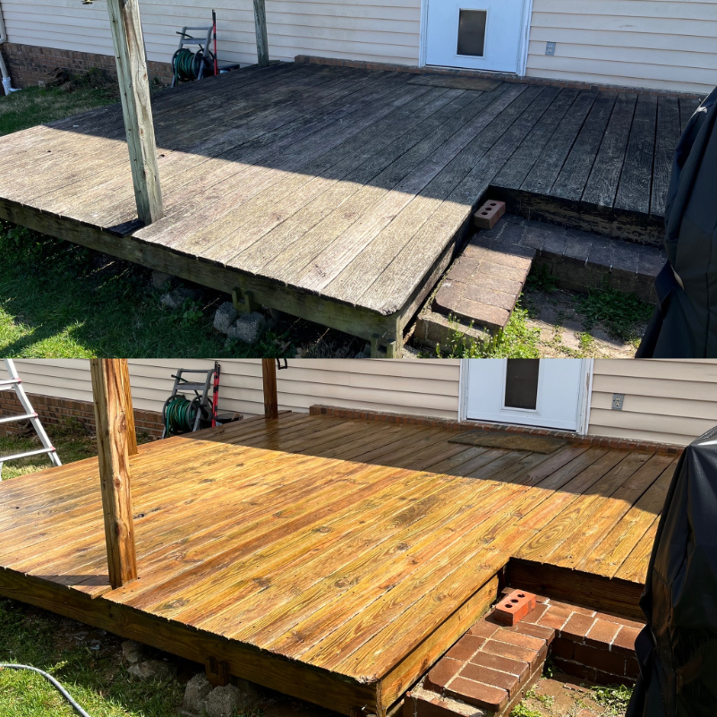 Wood deck cleaning house washing